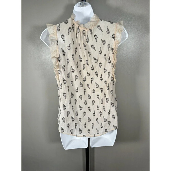 Rebecca Taylor V-Neck Tank Top Silk Blend  Multicollor  Print Size4 - Picture 3 of 8